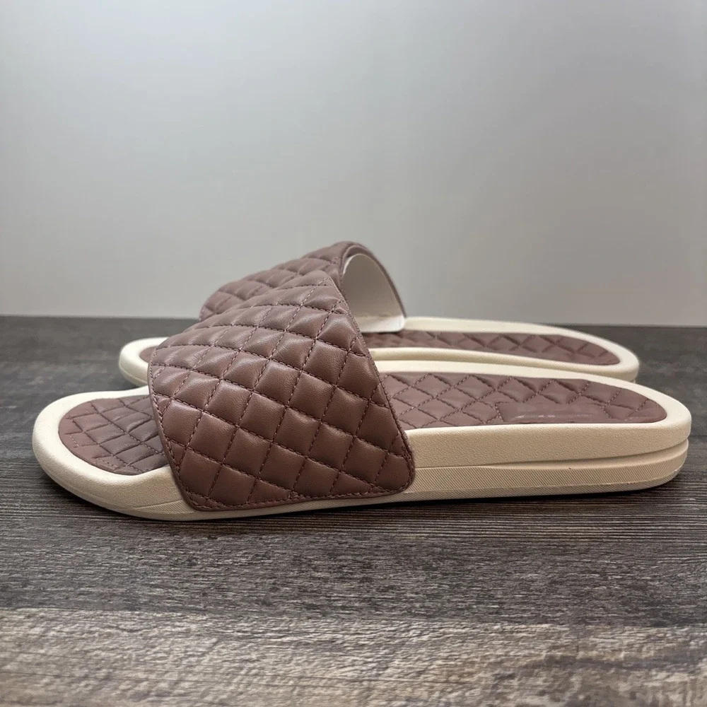 APL‎ Slides Men's 10 Lusso Mauve Beachwood/Pristine Leather Sandals NEW